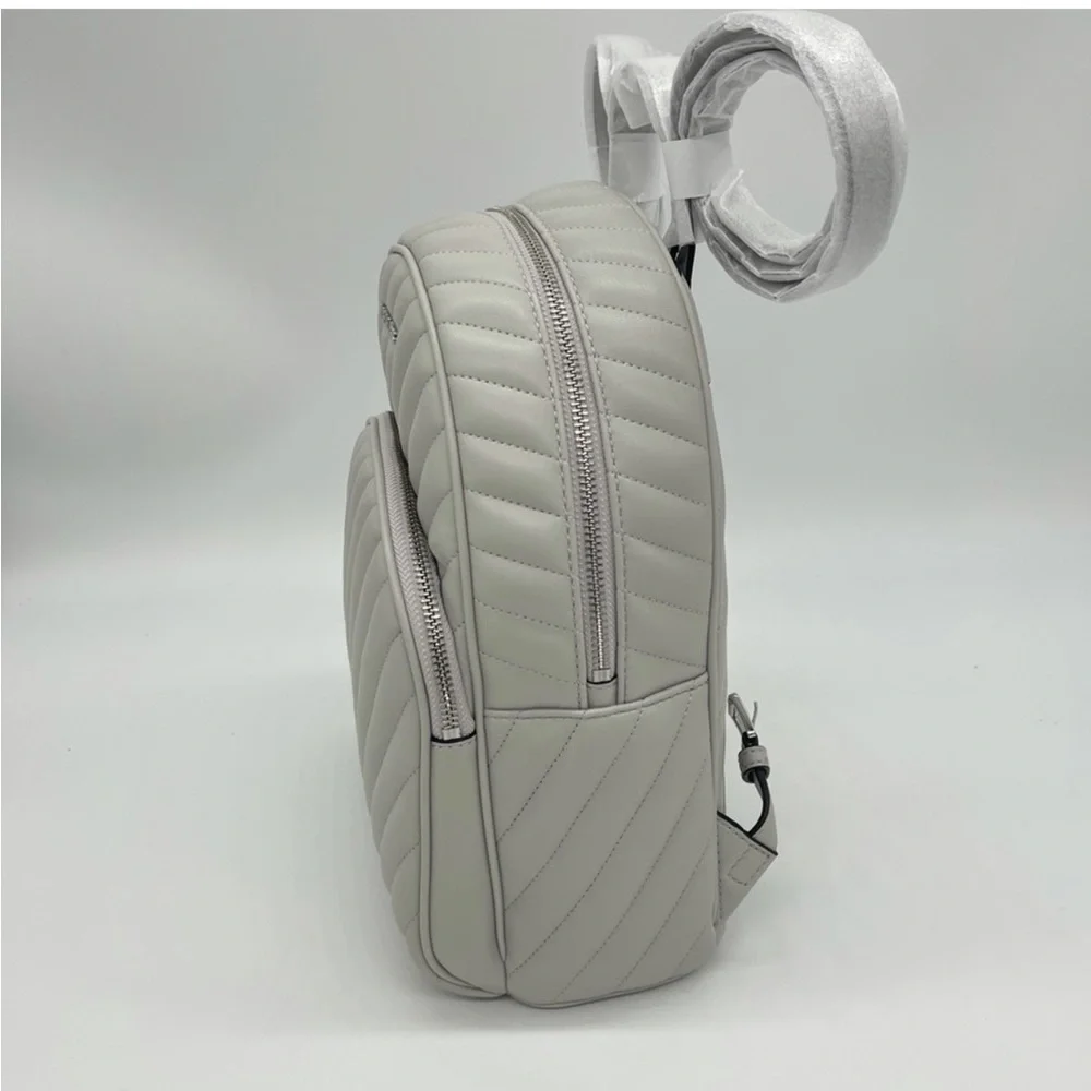 Michael Kors Abbey Medium Backpack Aluminum
